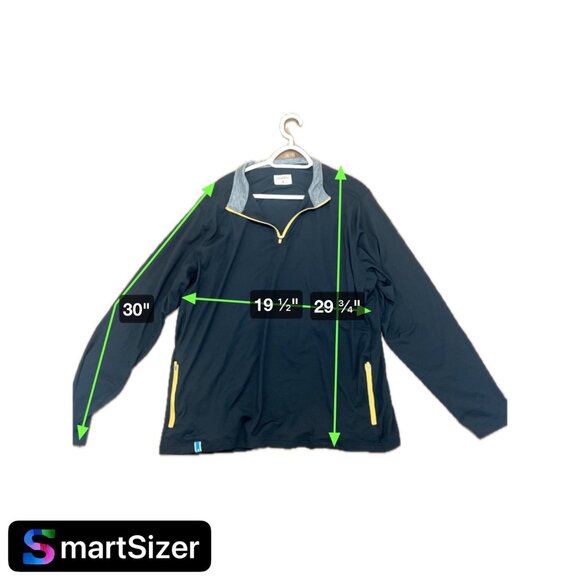 Chubbies Mens Black Gray Quarter-Zip Pullover Yellow Accents Sz L - Picture 8 of 8